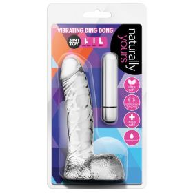 Naturally Yours Vibrating Ding Dong-Clear 6.5